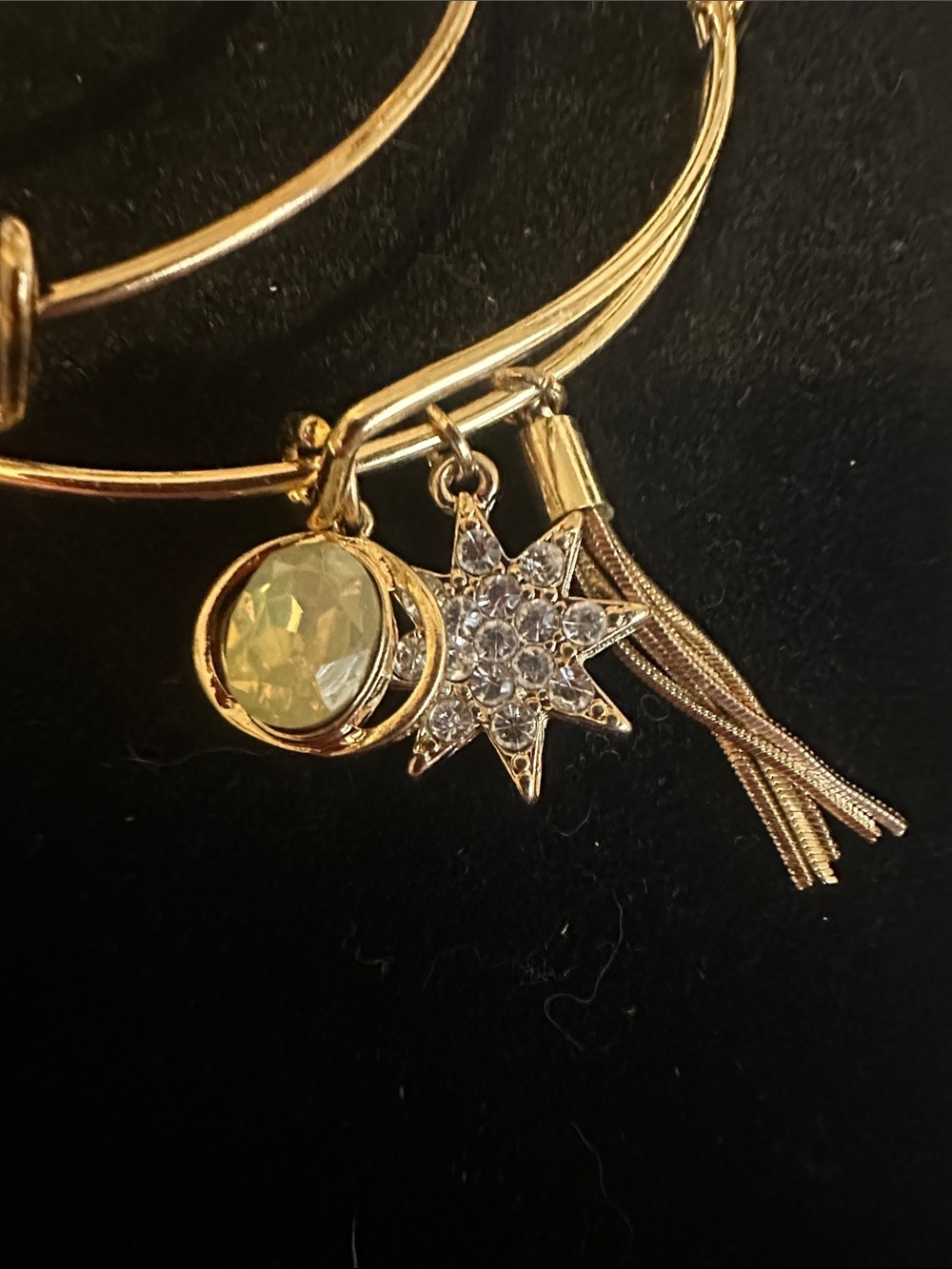 Kelly & Katie 3pc Gold-Tone Stackable Bracelets with Charms - Picture 2 of 10